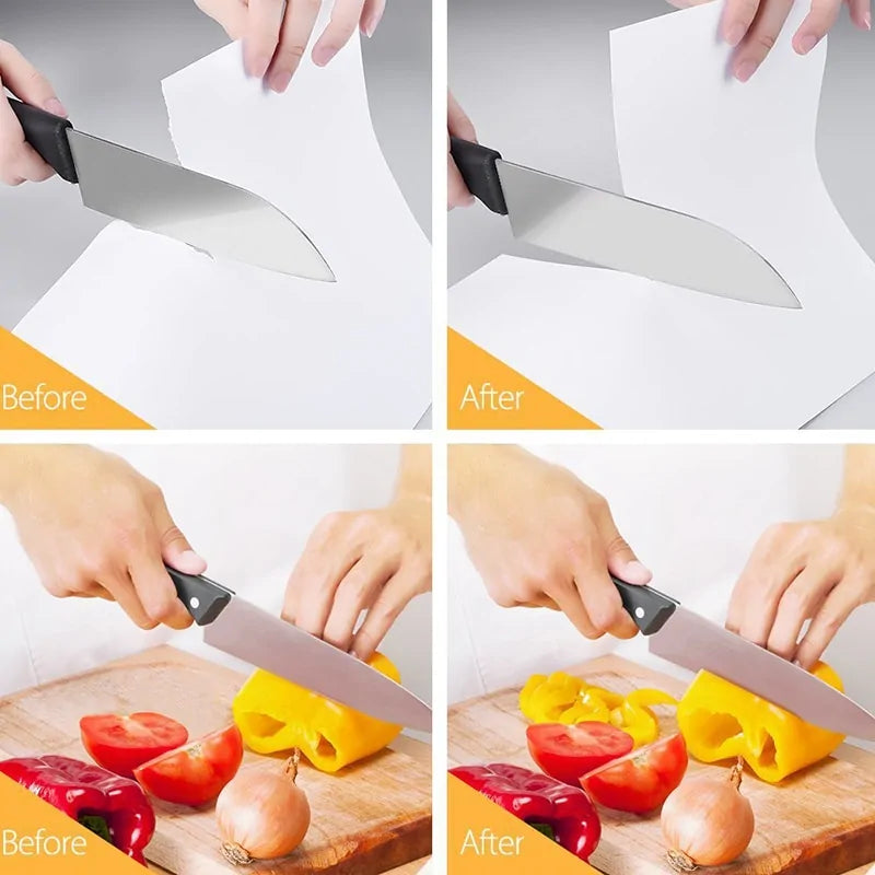 Manual 4 in 1 Knife Sharpener, 1 Count Manual Knife Sharpener, Professional Chef's Kitchen Knife Accessories, Kitchen Blade & Scissors