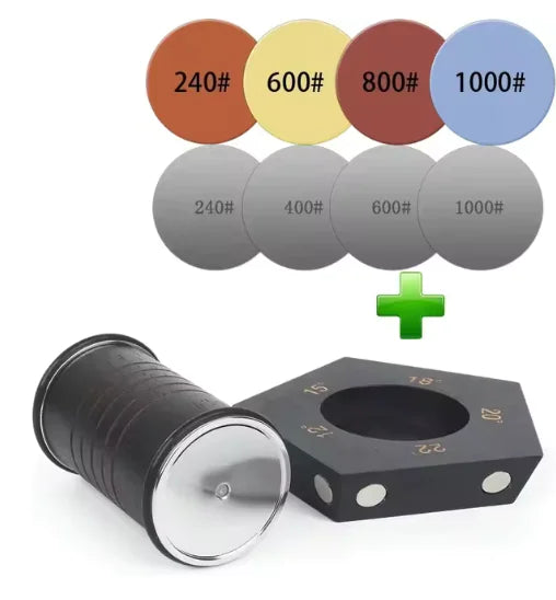 Pro Edge Magnetic Rolling Knife Sharpener Set, Kitchen Knife Magnetic Rolling Knife Sharpener, Diamond Sharp Curve Knife Sharpener, Wooden Handle Sharpening Stone, Diamond Ceramic Knife Sharpening Set for honing knives sharpening Kitchen Gadgets