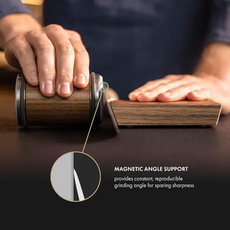 Wooden Rolling Knife Sharpening Tool, 1 Set Knife Sharpening Kit, Knife Sharpener for Kitchen, Kitchen Gadgets, Household Knife Gadgets, Kitchen Accessories, Original Family Home Set