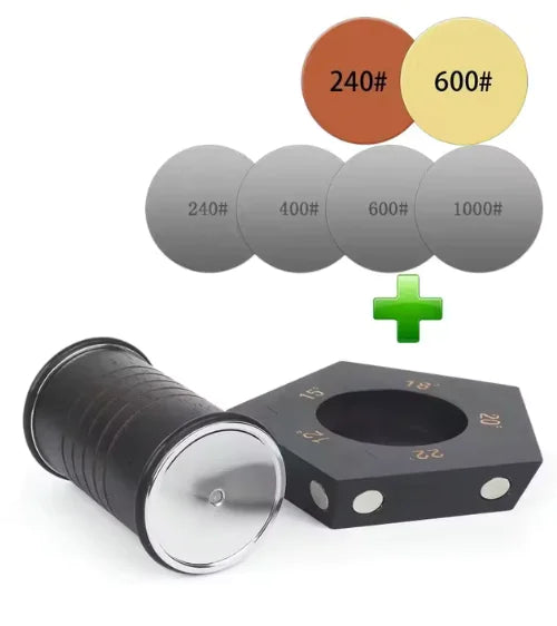 Pro Edge Magnetic Rolling Knife Sharpener Set, Kitchen Knife Magnetic Rolling Knife Sharpener, Diamond Sharp Curve Knife Sharpener, Wooden Handle Sharpening Stone, Diamond Ceramic Knife Sharpening Set for honing knives sharpening Kitchen Gadgets