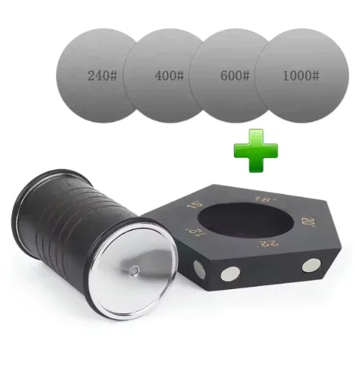Pro Edge Magnetic Rolling Knife Sharpener Set, Kitchen Knife Magnetic Rolling Knife Sharpener, Diamond Sharp Curve Knife Sharpener, Wooden Handle Sharpening Stone, Diamond Ceramic Knife Sharpening Set for honing knives sharpening Kitchen Gadgets