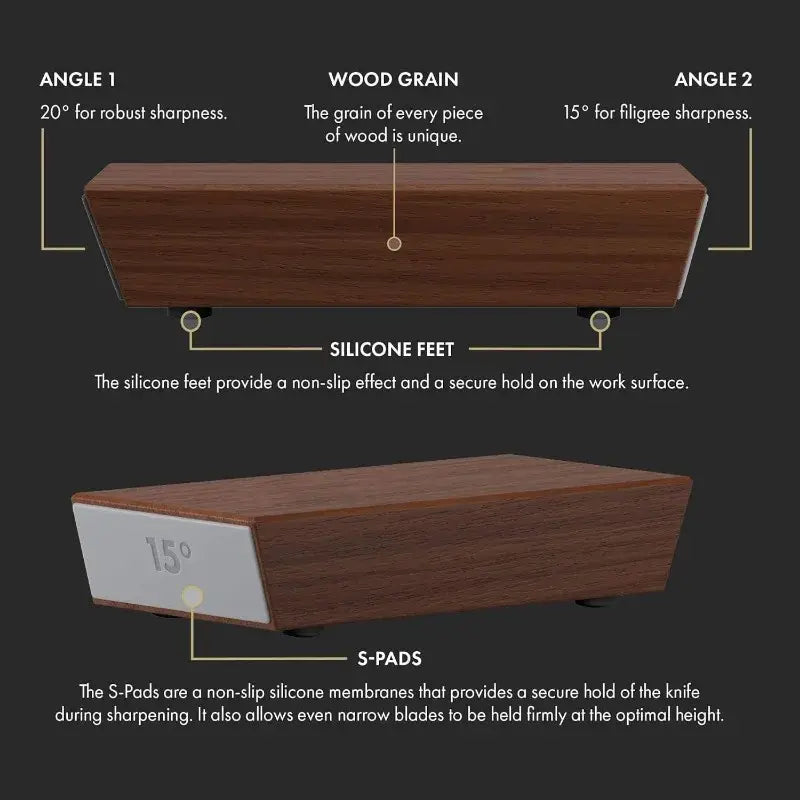 Wooden Rolling Knife Sharpening Tool, 1 Set Knife Sharpening Kit, Knife Sharpener for Kitchen, Kitchen Gadgets, Household Knife Gadgets, Kitchen Accessories, Original Family Home Set