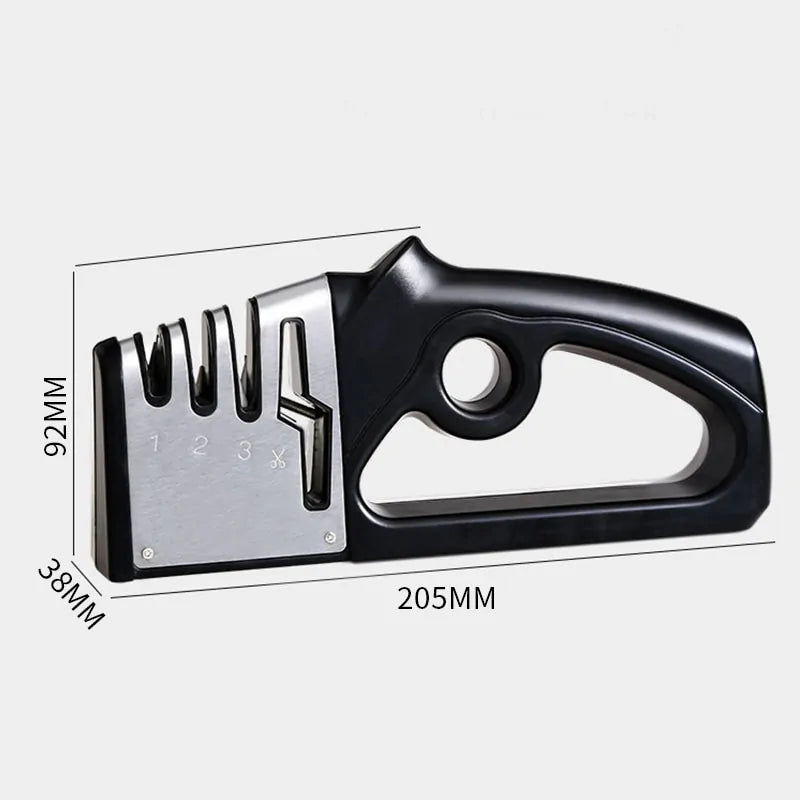 Manual 4 in 1 Knife Sharpener, 1 Count Manual Knife Sharpener, Professional Chef's Kitchen Knife Accessories, Kitchen Blade & Scissors