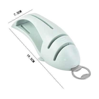 Manual 4 in 1 Knife Sharpener, 1 Count Manual Knife Sharpener, Professional Chef's Kitchen Knife Accessories, Kitchen Blade & Scissors