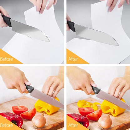 Manual 4 in 1 Knife Sharpener, 1 Count Manual Knife Sharpener, Professional Chef's Kitchen Knife Accessories, Kitchen Blade & Scissors