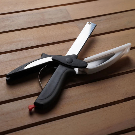 Cut Smartly 2-In-1 Quick Vegetable and Meat Scissors Kitchen Smart Chopping Knife & Food Scissors