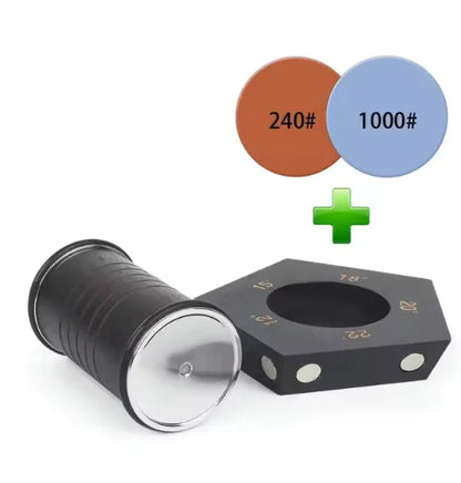 Pro Edge Magnetic Rolling Knife Sharpener Set, Kitchen Knife Magnetic Rolling Knife Sharpener, Diamond Sharp Curve Knife Sharpener, Wooden Handle Sharpening Stone, Diamond Ceramic Knife Sharpening Set  for honing knives sharpening Kitchen Gadgets