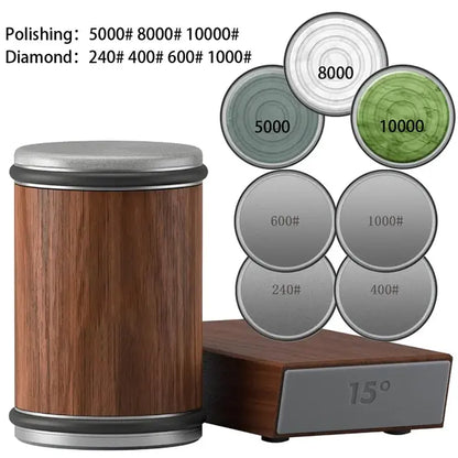 Wooden Rolling Knife Sharpening Tool, 1 Set Knife Sharpening Kit, Knife Sharpener for Kitchen, Kitchen Gadgets, Household Knife Gadgets, Kitchen Accessories, Original Family Home Set
